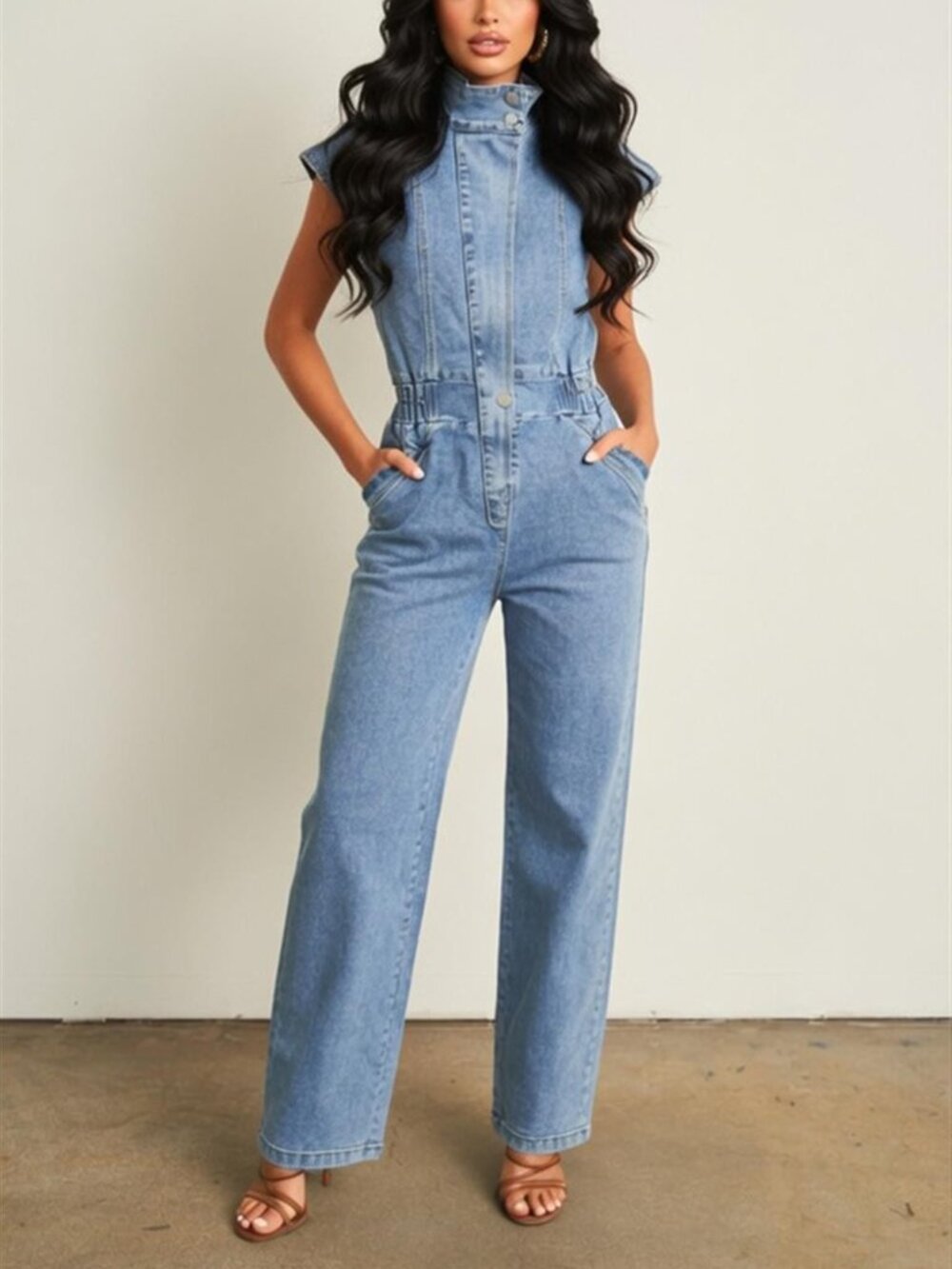 Denim Jumpsuit 1K-70024